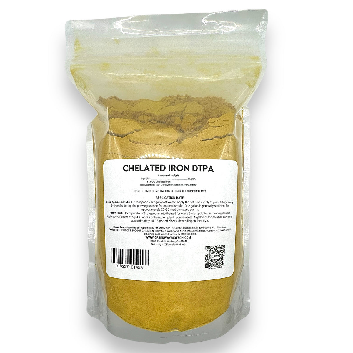 Chelated Iron DTPA Fertilizer 2 Pounds