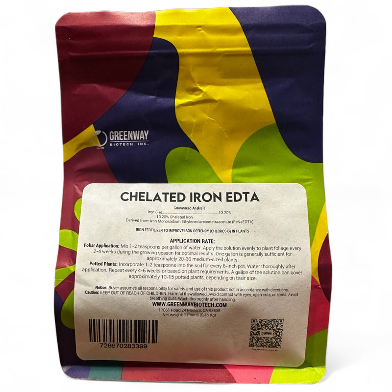 Chelated Iron EDTA Fertilizer 1 Pound