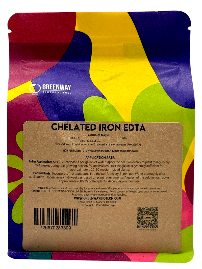 Chelated Iron EDTA Fertilizer 1 Pound