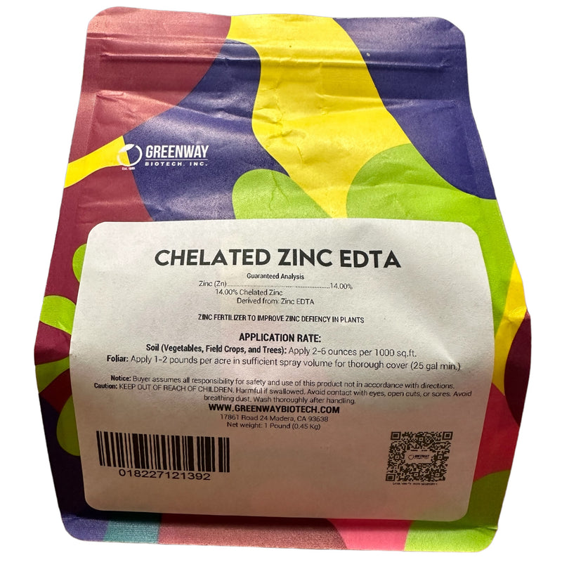 Chelated Zinc EDTA Fertilizer 1 Pound
