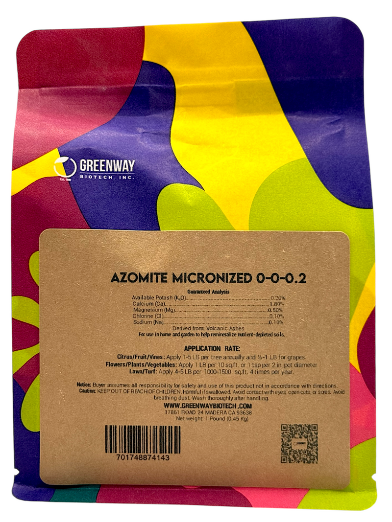 Organic Azomite Micronized Fertilizer 0-0-0.2 1 Pound