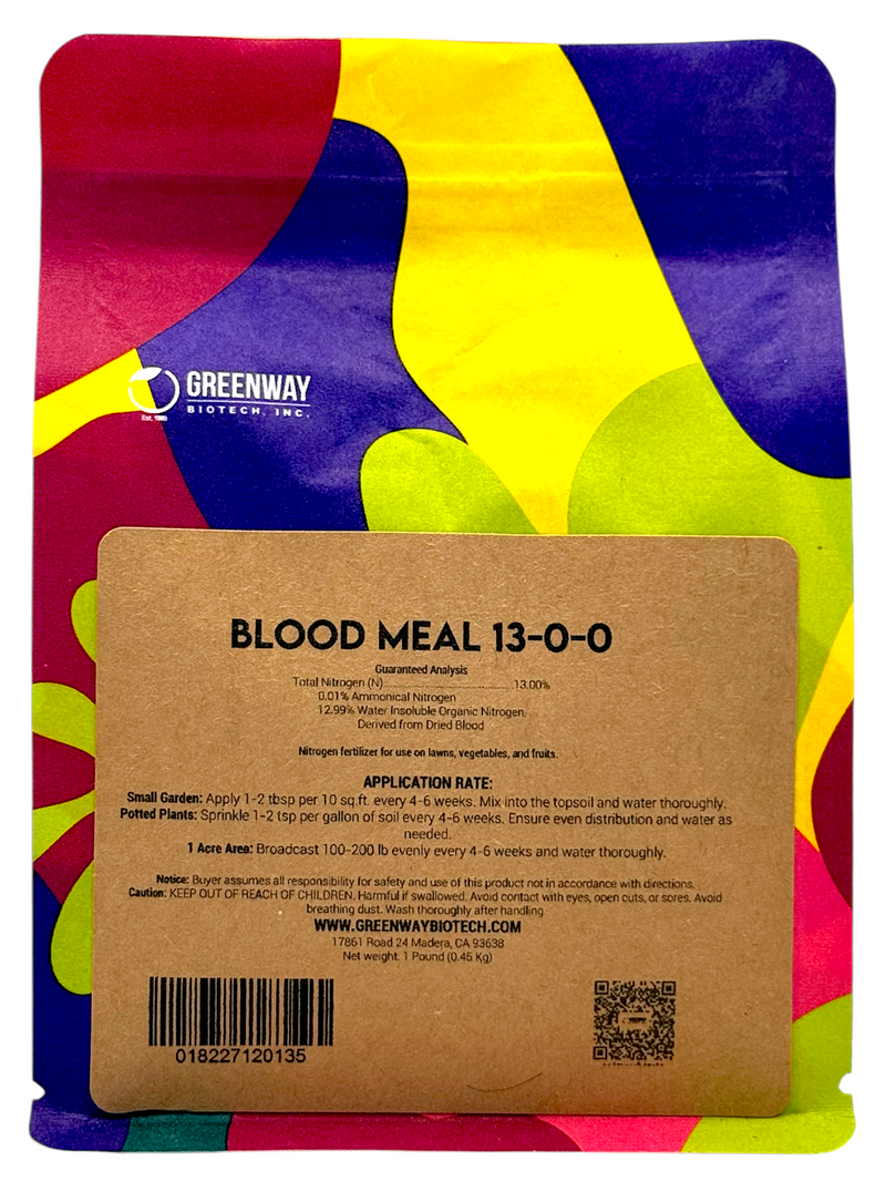 Organic Blood Meal Fertilizer 13-0-0 1 Pound