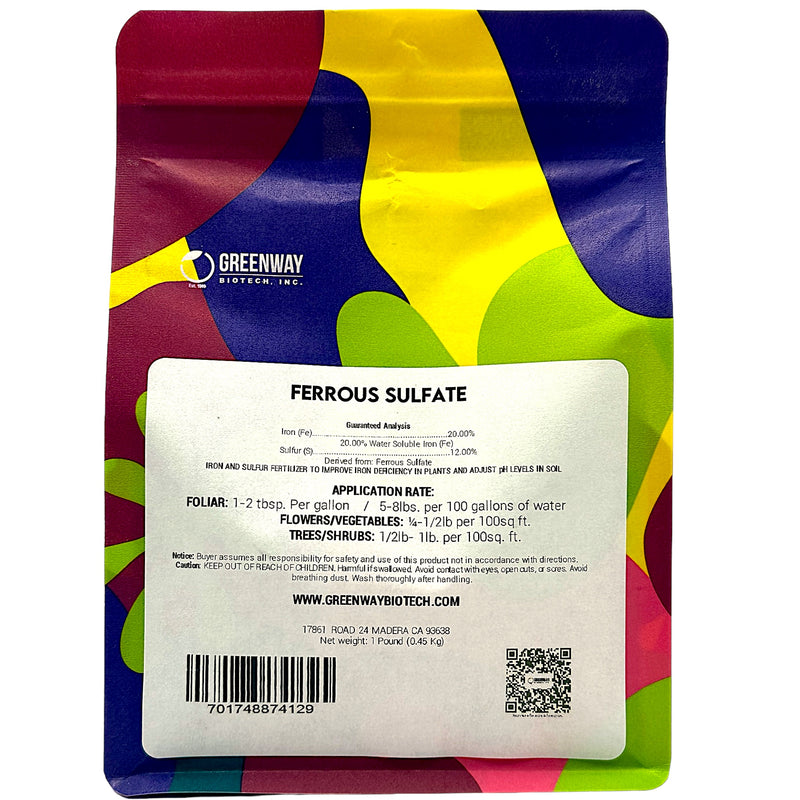 Organic Ferrous Sulfate Fertilizer 1 Pound